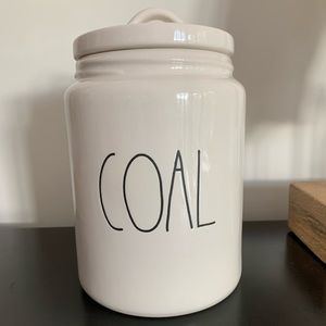 HTF Rae Dunn COAL canister